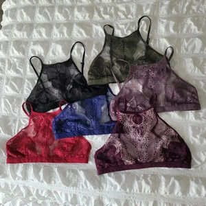 Bundle of VS High Neck Lace Bralettes